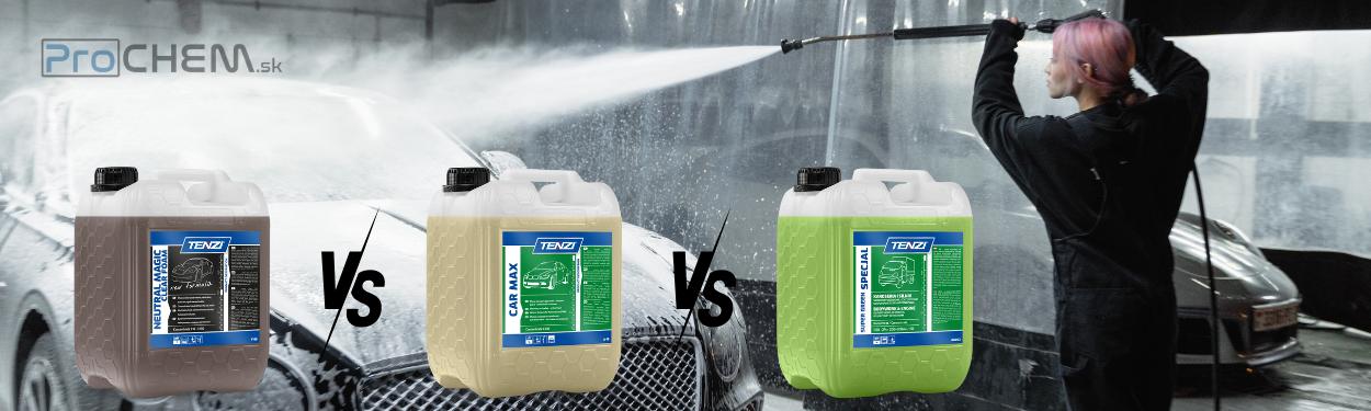 Porovnanie aktívnych pien TENZI Neutral Magic Foam Clear, Car Max a Super Green Special (2)